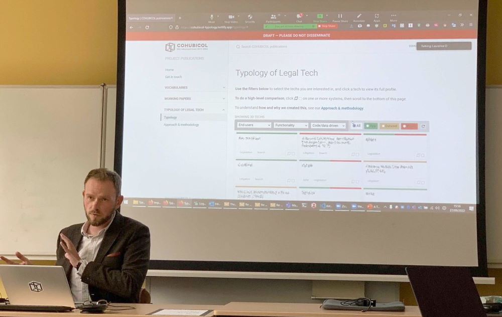 Laurence demoing the Typology at Radboud University's iHub