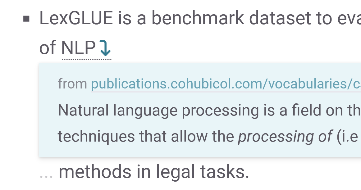 A 'nutshell' displayed in the Typology